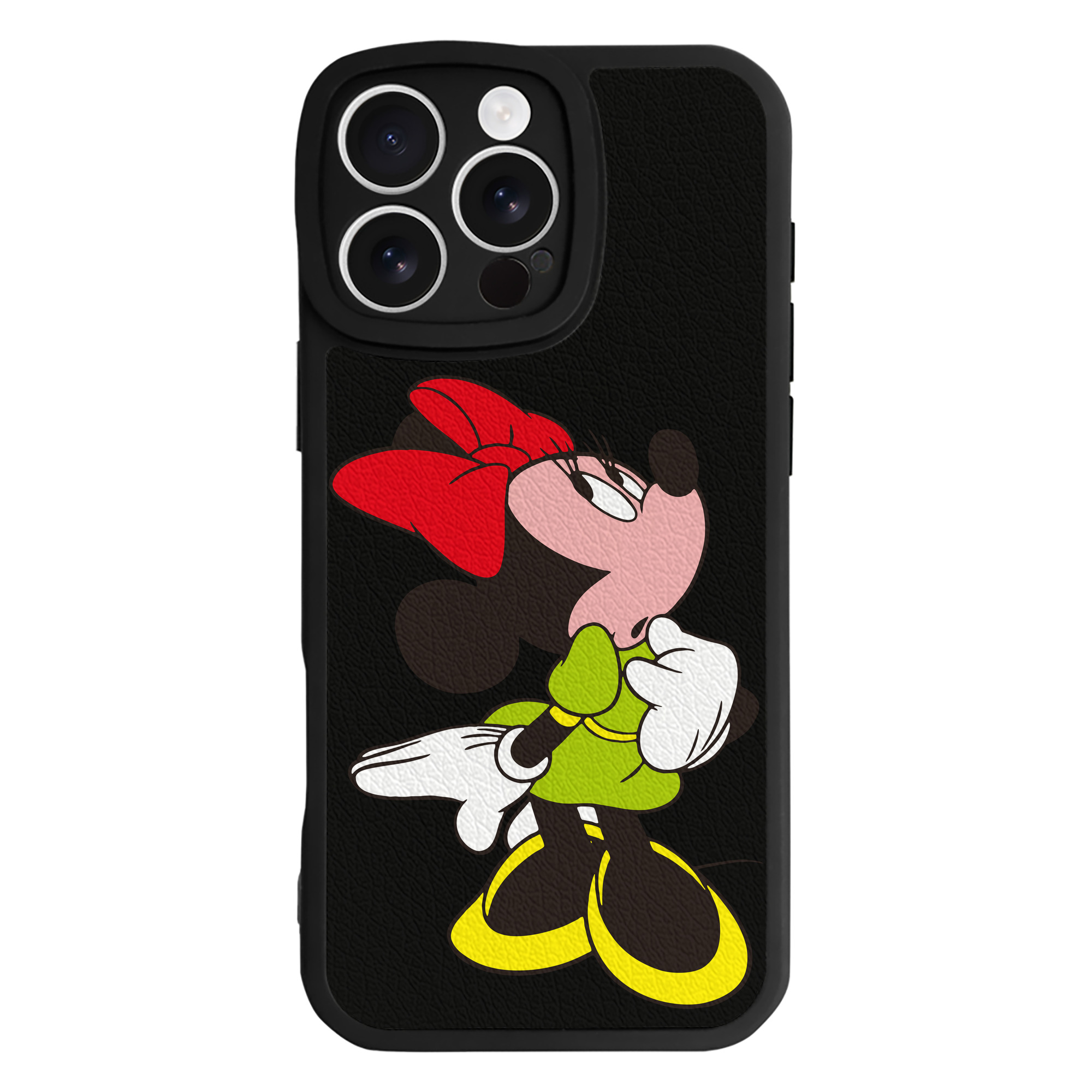 （画像用） ミッキーマウス Mickey Mouse 【iPhone 16シリーズ対応】シリコンスマホケース（レザー調） 材質：シリコン